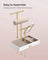 Jewellery Display Stand - Metal - Black - Includes Mirror and Multi-Functional Holders for Earrings