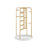 Rotating Jewellery Stand - Metal - Champagne Gold - 4 Independent Sections with Bottom Tray