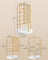 Rotating Jewellery Stand - Metal - Champagne Gold - 4 Independent Sections with Bottom Tray