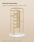 Rotating Jewellery Stand - Metal - Champagne Gold - 4 Independent Sections with Bottom Tray