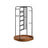 Rotating Jewellery Stand - Metal - Ink Black - 4 Independent Sections with Bottom Tray