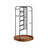 Rotating Jewellery Stand - Metal - Cloud White - 4 Independent Sections with Bottom Tray