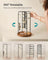 Rotating Jewellery Stand - Metal - Ink Black - 4 Independent Sections with Bottom Tray