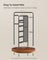 Rotating Jewellery Stand - Metal - Ink Black - 4 Independent Sections with Bottom Tray