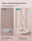 Rotating Jewellery Stand - Metal - Cloud White - 4 Independent Sections with Bottom Tray