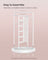 Rotating Jewellery Stand - Metal - Cloud White - 4 Independent Sections with Bottom Tray