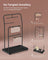 Jewellery Stand - Metal - Ink Black - 6 Hanging Rods and 2 Earring Boards