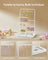 Jewellery Stand - Metal - Cloud White - 6 Hanging Rods and 2 Earring Boards