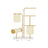 Jewellery Stand - Metal - Metallic Gold - Organiser with 4 Hanging Rods and 2 Earring Boards