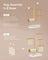 Jewellery Stand - Metal - Metallic Gold - Organiser with 4 Hanging Rods and 2 Earring Boards