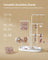 Jewellery Stand - Metal - Cloud White - 4 Hanging Rods and 2 Earring Boards