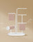 Jewellery Stand - Metal - Cloud White - 4 Hanging Rods and 2 Earring Boards