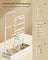 Jewellery Organiser - Metal Frame - Matte White - Adjustable Height Necklace Holder
