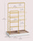 Jewellery Stand - Metal - Pale Gold - Velvet Tray with Earring and Necklace Holder