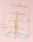 Jewellery Stand - Metal - Pale Gold - Velvet Tray and Organiser for Necklaces