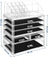 Stackable Makeup Organiser - 6 Drawer Design - Clear Acrylic - Large