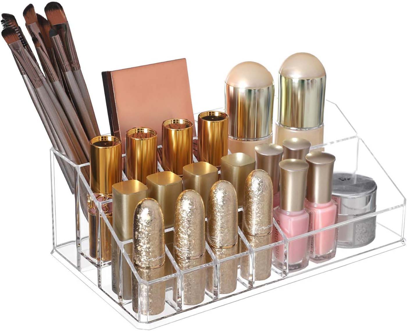 Stackable Makeup Organiser - 6 Drawer Design - Clear Acrylic - Large