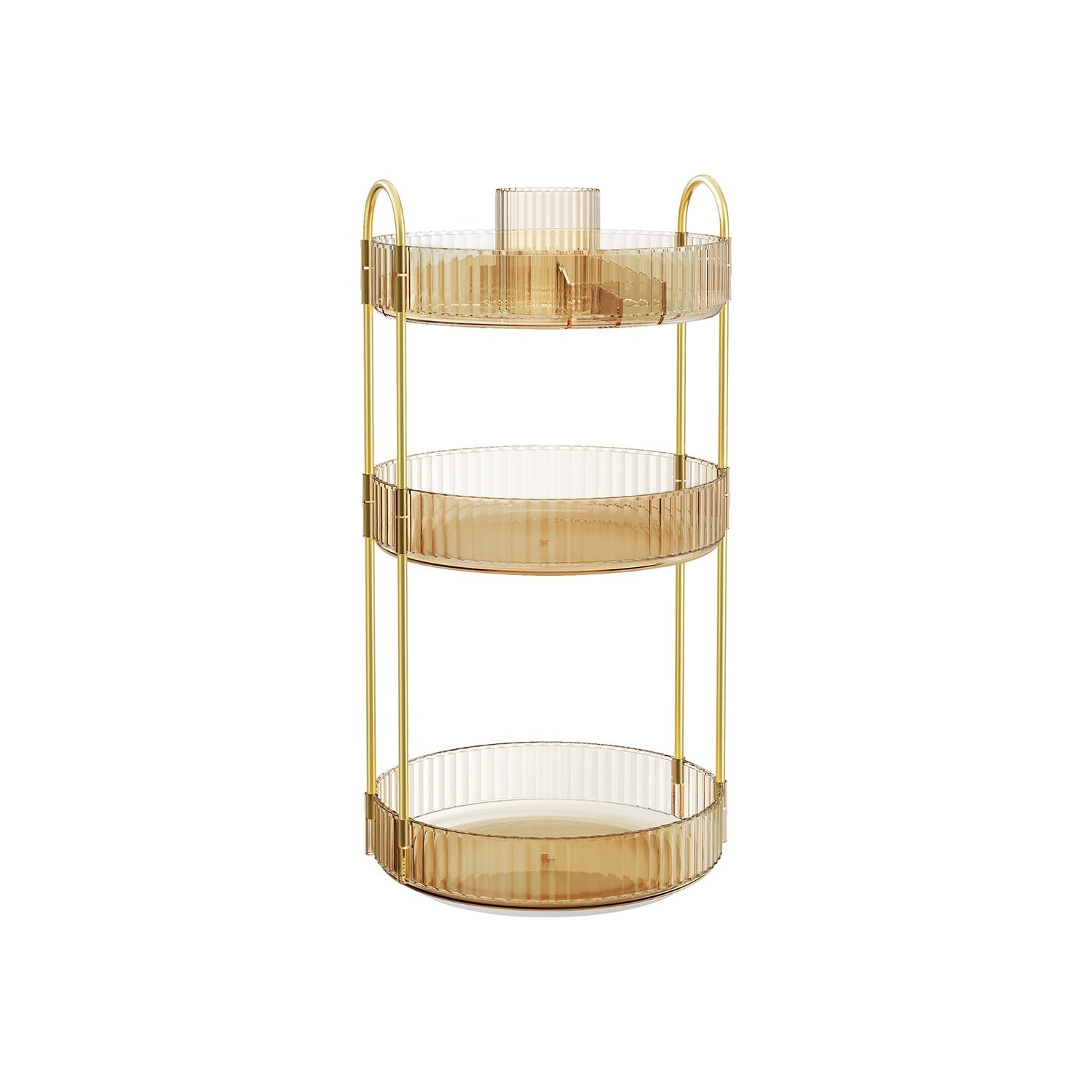 Rotating Makeup Organiser - Plastic - Round