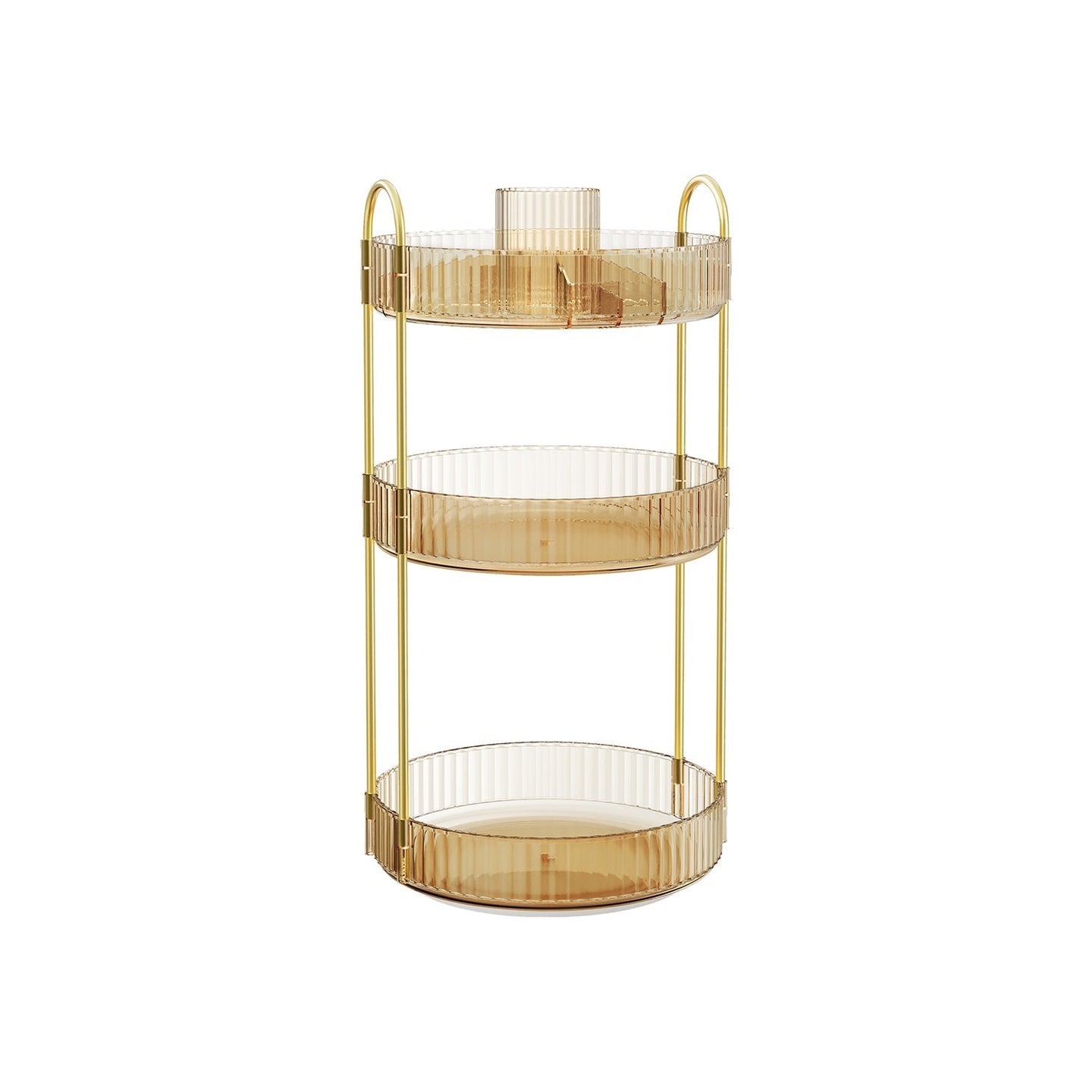 Rotating Makeup Organiser - Plastic - Round