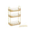 3-Tier Makeup Organiser - Metal - Champagne Gold - Customisable Design