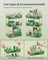 3-Tier Makeup Organiser - Plastic - Pale Green - Customisable Skincare and Jewellery Storage