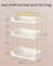 3-Tier Rectangular Makeup Organiser - Acrylic - Cloud White - Customisable Skincare and Jewellery Holder