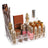 3 Piece Transparent Acrylic Cosmetic Organizer Set - Clear - Features 8 Drawers for Lipsticks and Jewelry