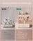 Makeup Organiser - Acrylic - Cloud White - 4 Layers with Dividers and Anti-Slip Design