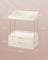 Makeup Organiser - Acrylic - Cloud White - 4 Layers with Dividers and Anti-Slip Design