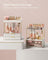 Makeup Organiser - Acrylic - Cloud White - 4 Layers with Dividers and Anti-Slip Design