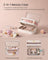 Makeup Bag - Fabric - Cloud White - Includes Separate Brush Pouch