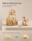 Round Rotating Makeup Organiser - Metal - Champagne Gold - 2-Tier with Extra Top Tray