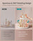 2-Tier Round Rotating Makeup Organiser - Plastic - White and Champagne Gold - Customisable with Extra Top Tray