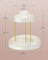2-Tier Round Rotating Makeup Organiser - Plastic - White and Champagne Gold - Customisable with Extra Top Tray