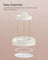2-Tier Round Rotating Makeup Organiser - Plastic - White and Champagne Gold - Customisable with Extra Top Tray