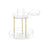 Round Rotating Makeup Organiser - Transparent - Champagne Gold