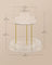 Round Rotating Makeup Organiser - Transparent - Champagne Gold