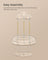 Round Rotating Makeup Organiser - Transparent - Champagne Gold