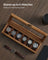 Watch Box - Solid Wood - Rustic Walnut - 6 Slots with Glass Lid and Removable Pillows