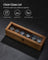 Watch Box - Solid Wood - Rustic Walnut - 6 Slots with Glass Lid and Removable Pillows