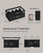 2-Tier Watch Box - Solid Wood - Ink Black - Velvet Lining with 7 Pillars and Drawer