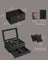Watch Box - Solid Wood - Ink Black - 8 Slots with Pillows and Glass Lid