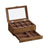 Wooden Watch Box - Solid Wood - Rustic Walnut - 8 Slots with Glass Lid and Pillows