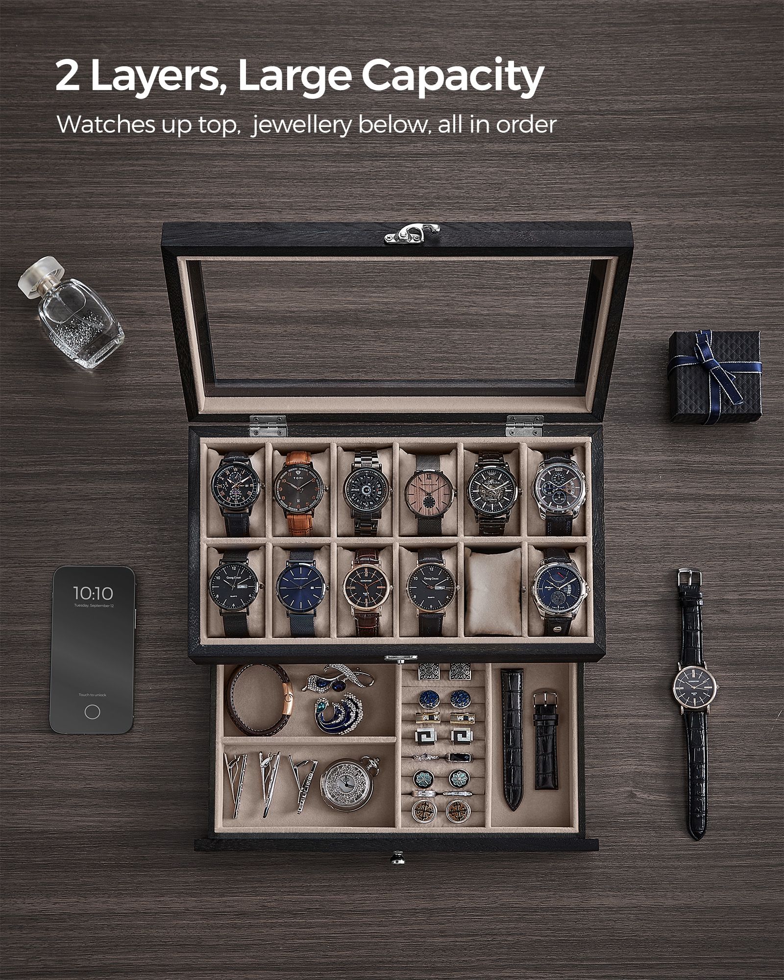 Watch Box - Wood - Wood Finish