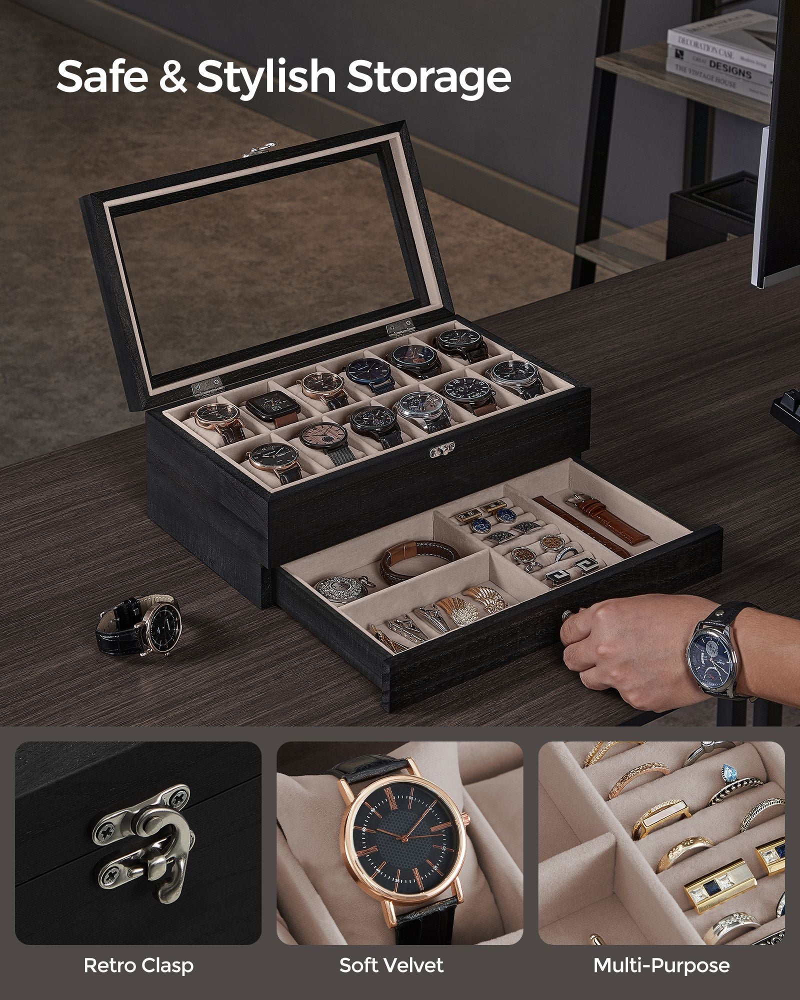 Watch Box - Wood - Wood Finish