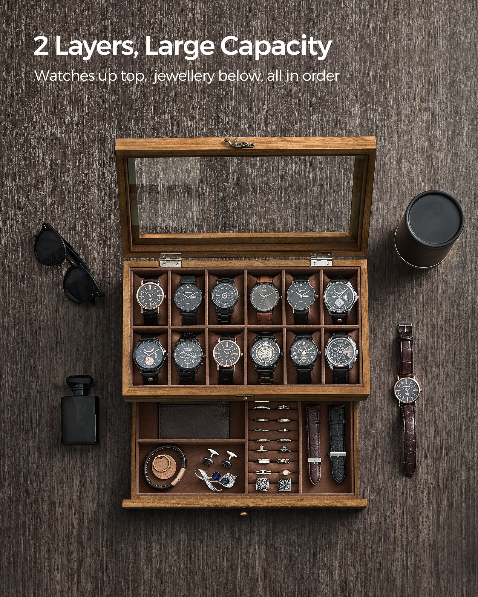 Watch Box - Wood - Multi-Color