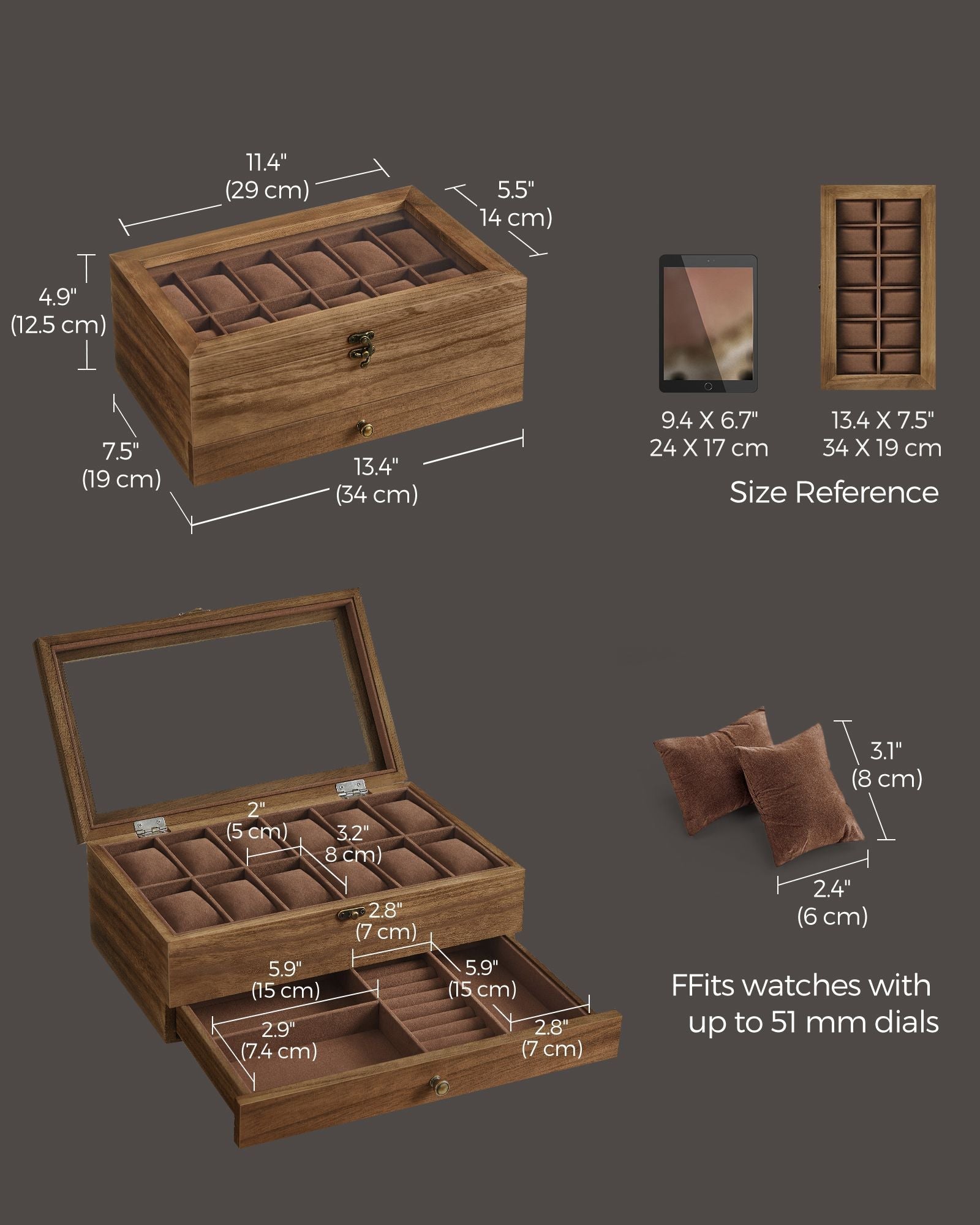 Watch Box - Wood - Multi-Color