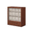 Watch Display Box - Solid Wood Veneer - Coffee Brown - 12-Slot Vertical Storage with Window
