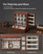 Watch Display Box - Solid Wood Veneer - Coffee Brown - 12-Slot Vertical Storage with Window