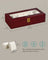 Watch Box - Wood - Elegant White - 5-Slot with Glass Lid and Removable Pillows